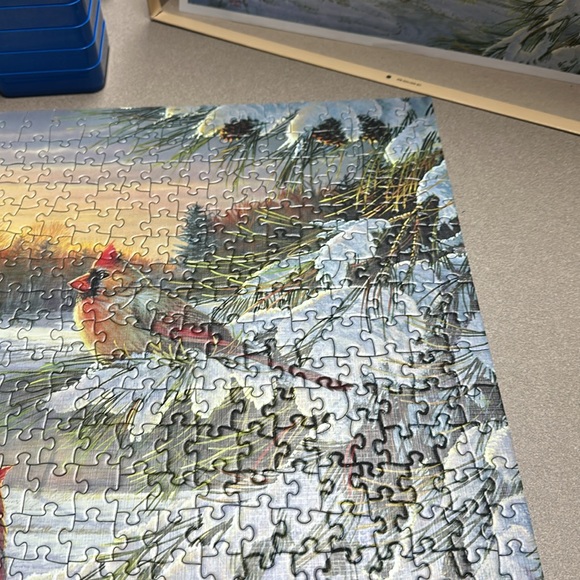 Cobble Hill 1,000 piece puzzle Sunset Cardinals - Picture 5 of 12